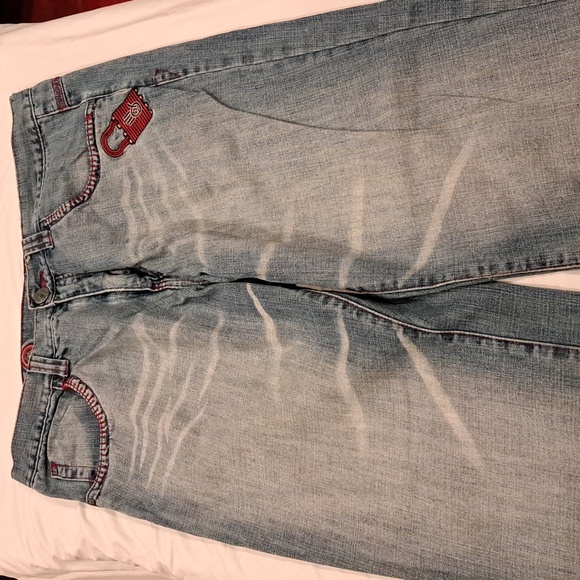 Miskeen Originals, Size 36"x30", Lt Blue Denim Jeans - Picture 1 of 5